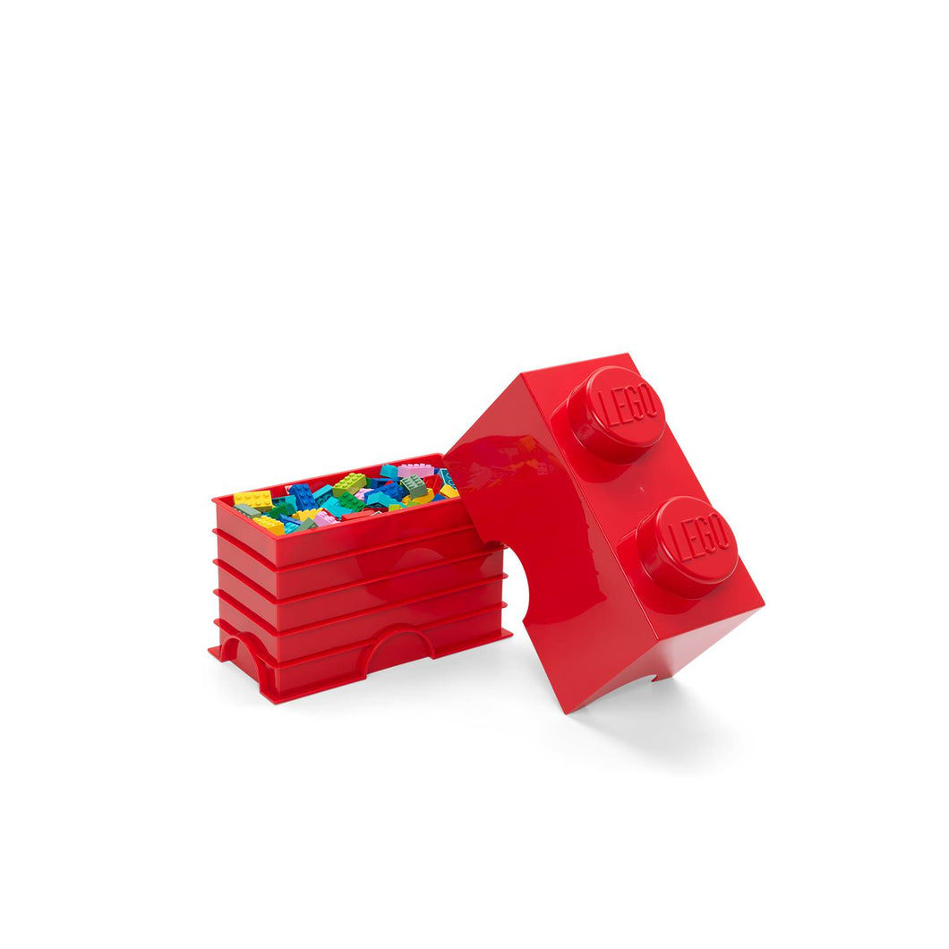 CONTENEDOR LEGO BRICK 2 BRIGHT RED