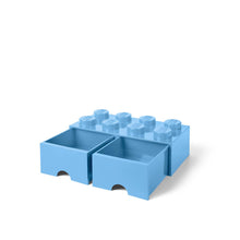 Cargar imagen en el visor de la galería, CONTENEDOR LEGO BRICK DRAWER 8 AQUA LIGHT BLUE
